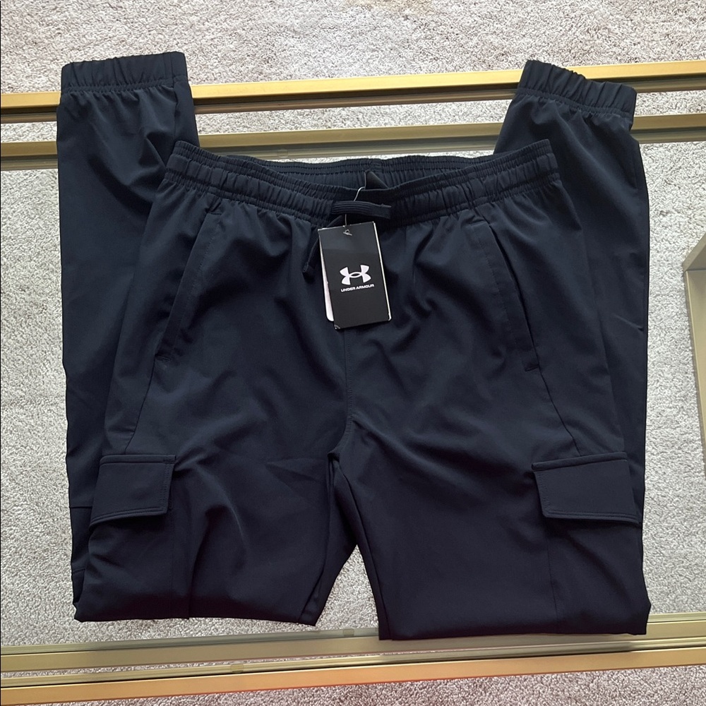 Under Armour Storm Black Cargo Joggers- Boys Large-New with tags - Picture 4 of 10